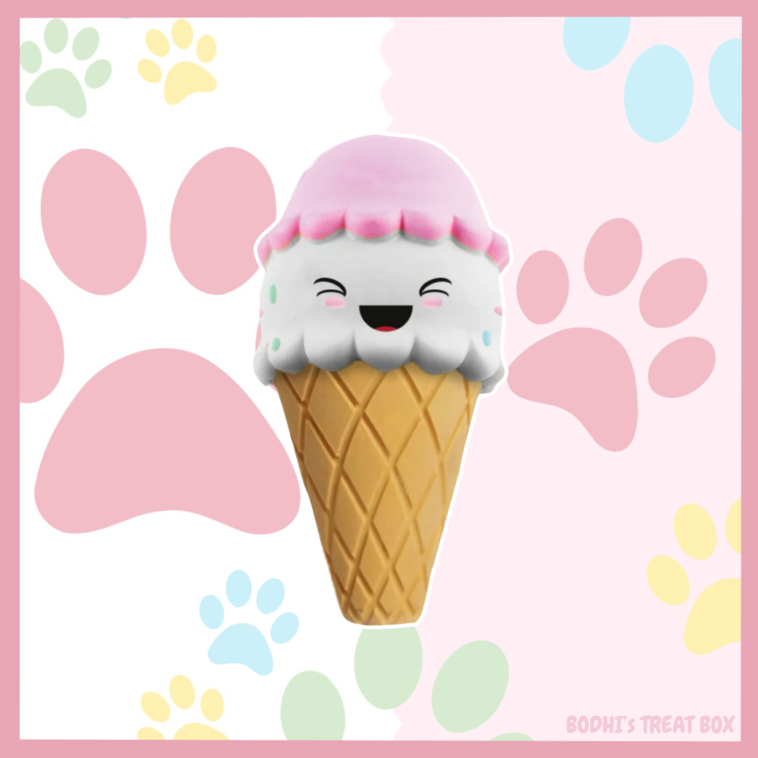 🐶 | Squeaky Latex IceCream Dog Toy