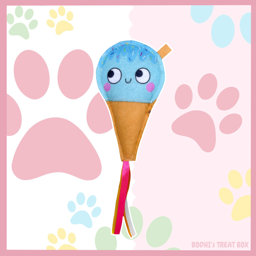 🐱 | Sid the IceCream Cone - Textured Catnip Toy