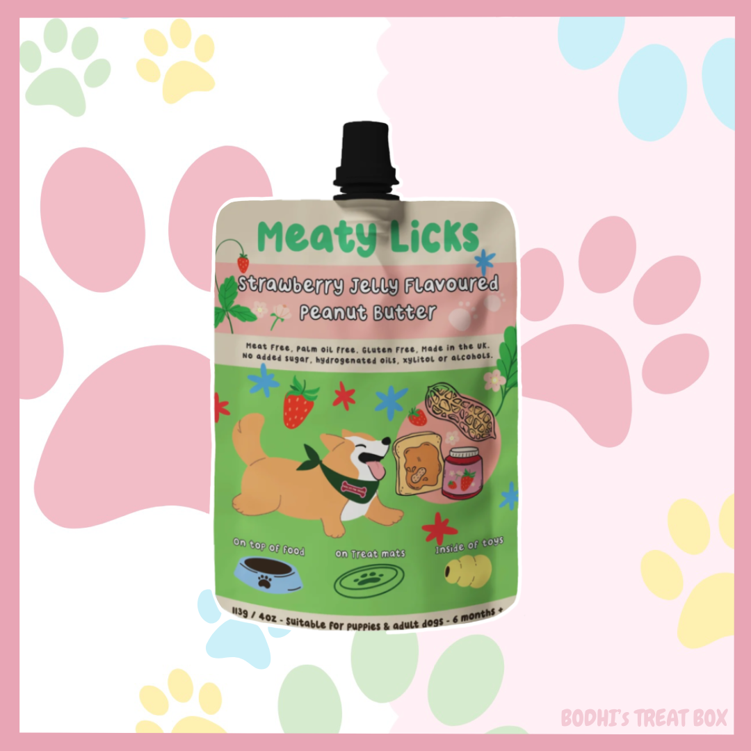 Meaty Licks Strawberry Jelly Peanut Butter (113g 4oz)