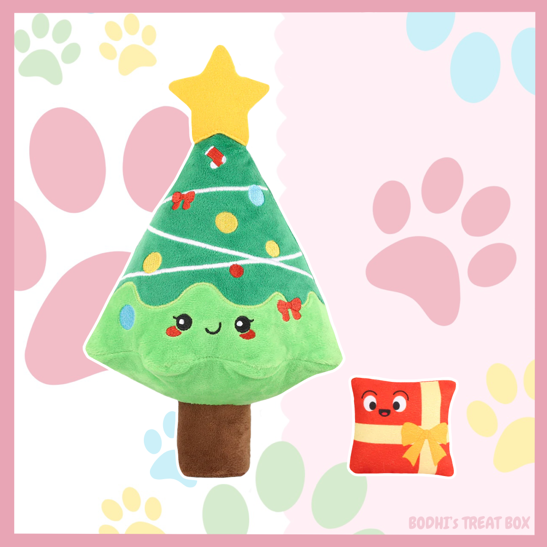HugSmart Christmas Tree ๐| 2-in-1 Squeaky Dog Toy