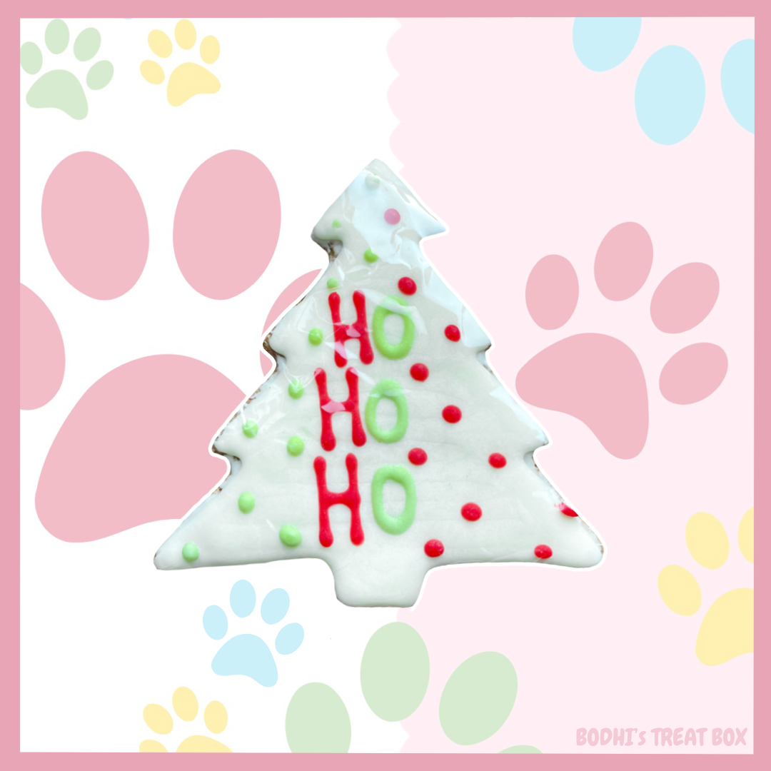 ‘Ho, Ho, Ho’ Christmas Tree Dog Iced Biscuit 🎄| Nelson’s Treats