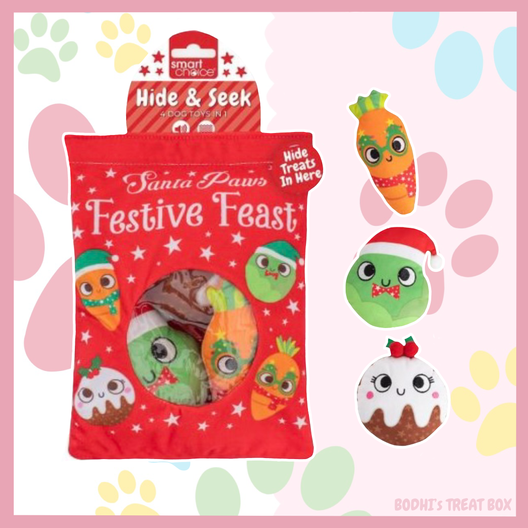 4-in-1 Festive Feast 🎄| Large Interactive Hide & Seek Dog Toy