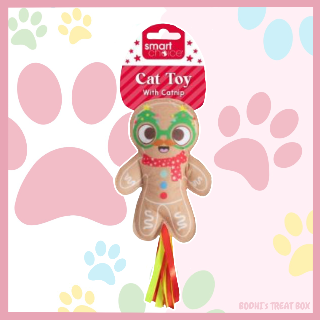 Festive Gingerbread Man ๐| Crinkly Catnip Cat Toy