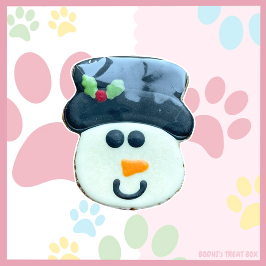 Large Snowman Dog Iced Biscuit 🎄| Nelson’s Treats