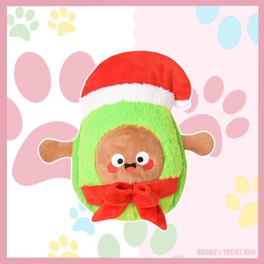 HugSmart Santa Avocado 🎄| Squeaky Plush Toy