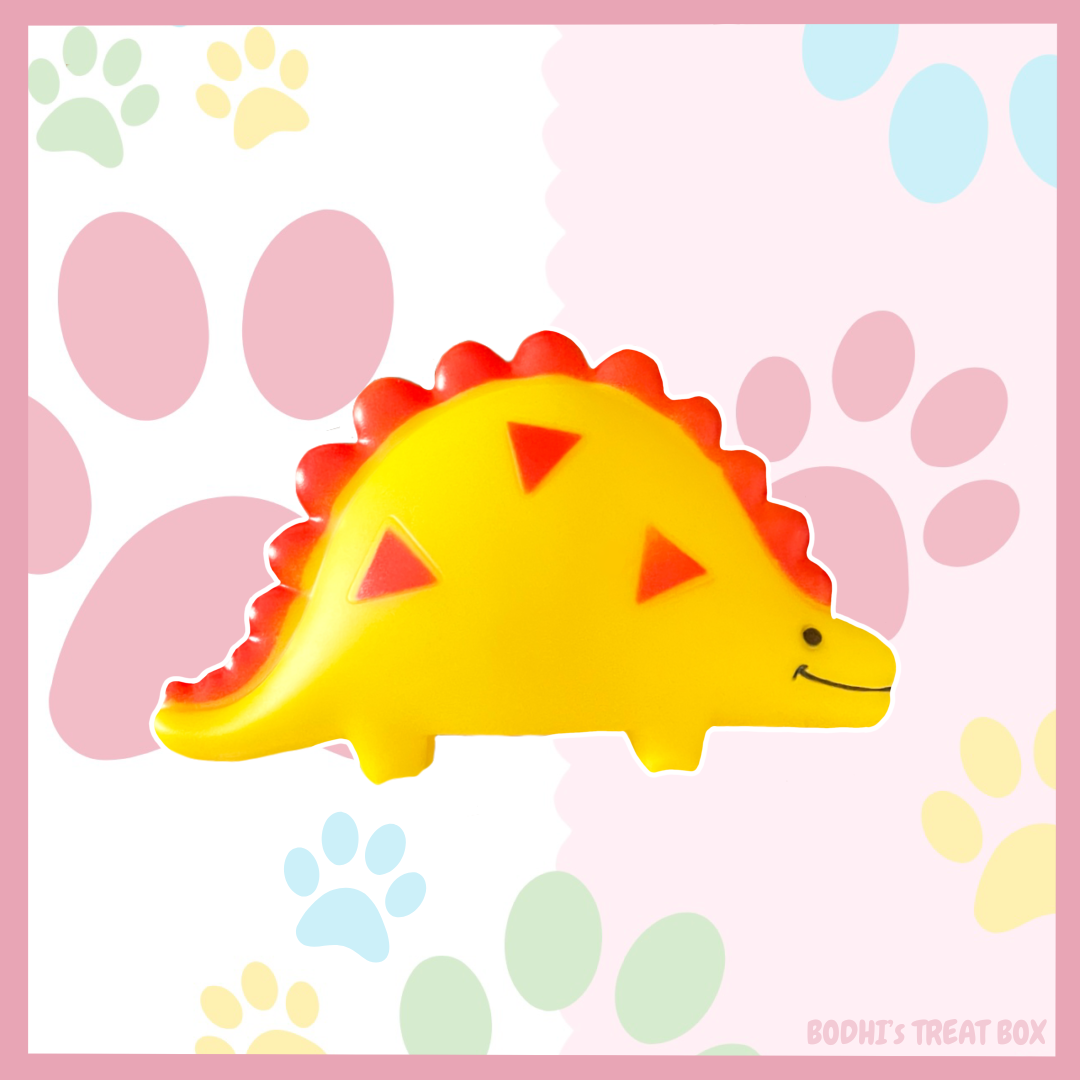Squeaky Stegosaurus Dog Toy