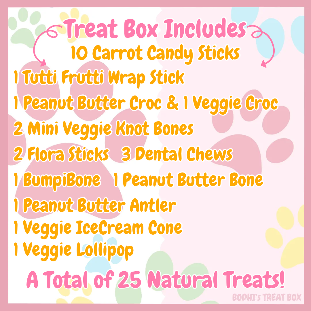 💝 | ‘Eat your Veggies’ Natural Plant-Based Dog Treat Box - (Includes 23 Treats)