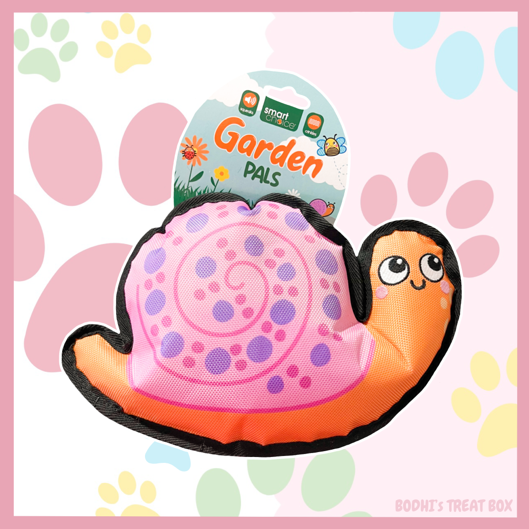 🐌 | Garden Pals Snail - Large Squeaky & Crinkly Dog Toy