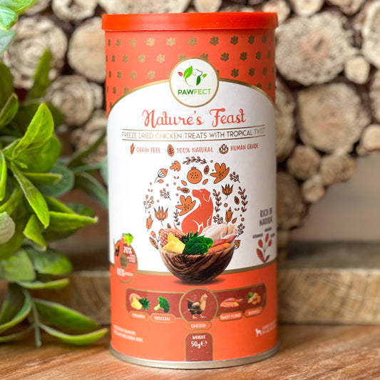 𝗡𝗮𝘁𝘂𝗿𝗲'𝘀 𝗙𝗲𝗮𝘀𝘁 𝗙𝗿𝗲𝗲𝘇𝗲 𝗗𝗿𝗶𝗲𝗱 𝗙𝗼𝗿 𝗗𝗼𝗴- 𝗖𝗵𝗶𝗰𝗸𝗲𝗻 𝘄𝗶𝘁𝗵 𝗧𝗿𝗼𝗽𝗶𝗰𝗮𝗹 𝗧𝘄𝗶𝘀𝘁