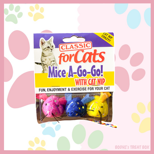Catnip Filled Glitter Mice - 3 Pack