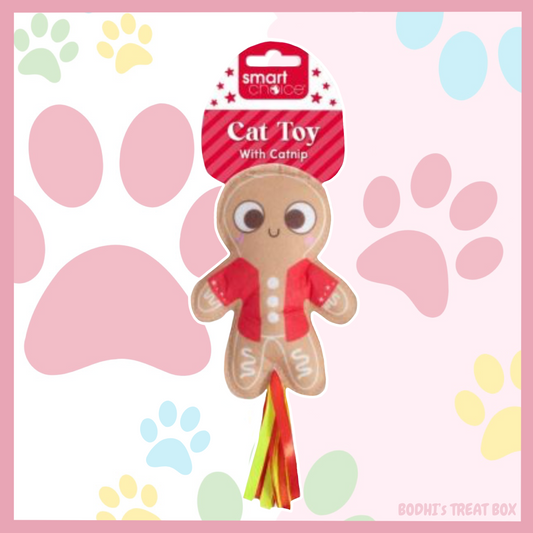 Gingerbread Man 🎄| Crinkly Catnip Cat Toy