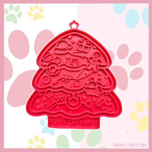 Red Merry Christmas Tree Lick Mat 🎄