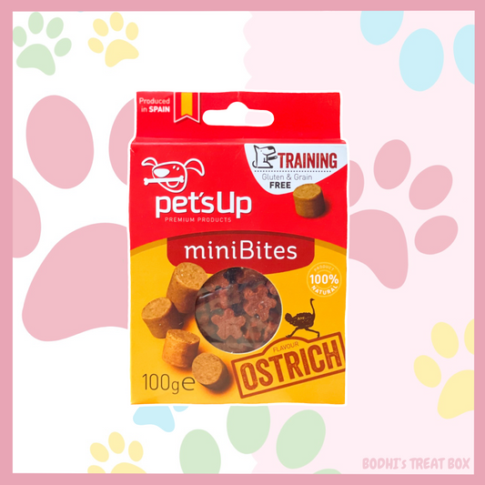 🦤 | Pet’sUp Ostrich MiniBites - 100g Box