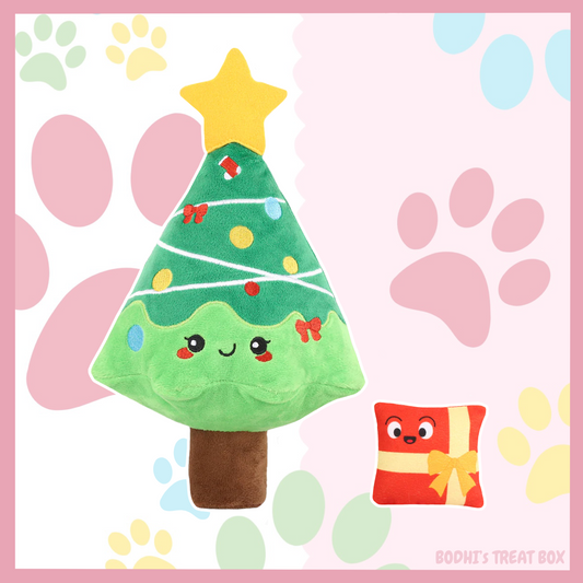 HugSmart Christmas Tree 🎄| 2-in-1 Squeaky Dog Toy