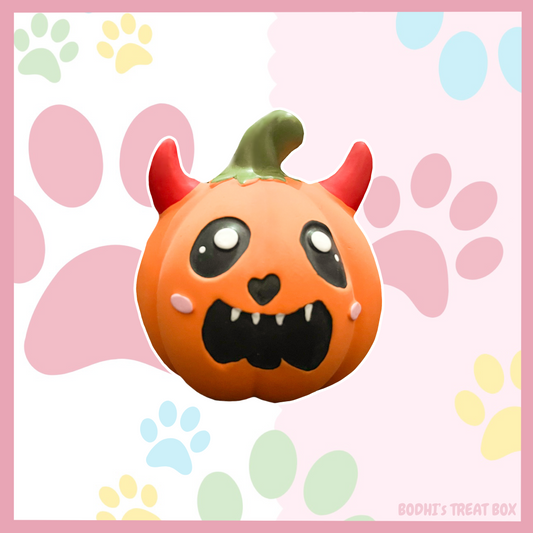 Devil 😈 Pumpkin Squeaky Dog Ball