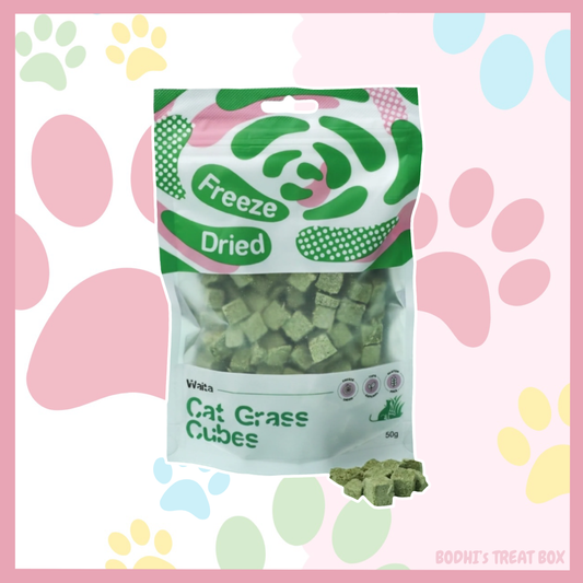 🐱 | Waita Freeze-dried Cat Grass Cubes - (50g Bag)