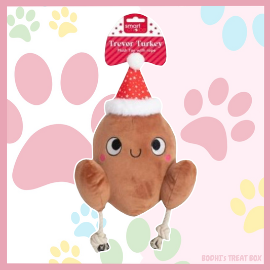 Trevor the Turkey 🎄| Large Crinkly Rope Dog Toy