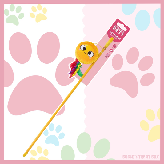 🐱 | SunShine Feathery Plush Catnip Cat Wand - (40cm)