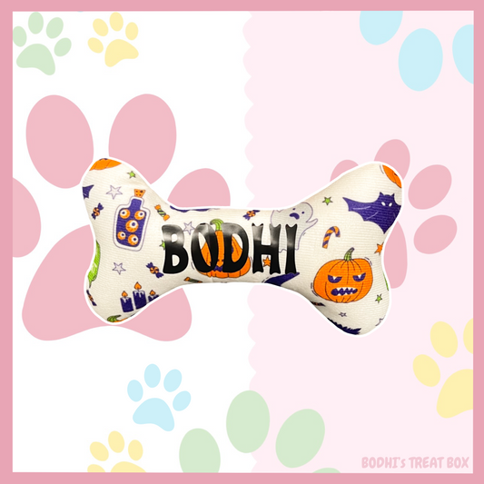 Personalised Halloween Plush Bone