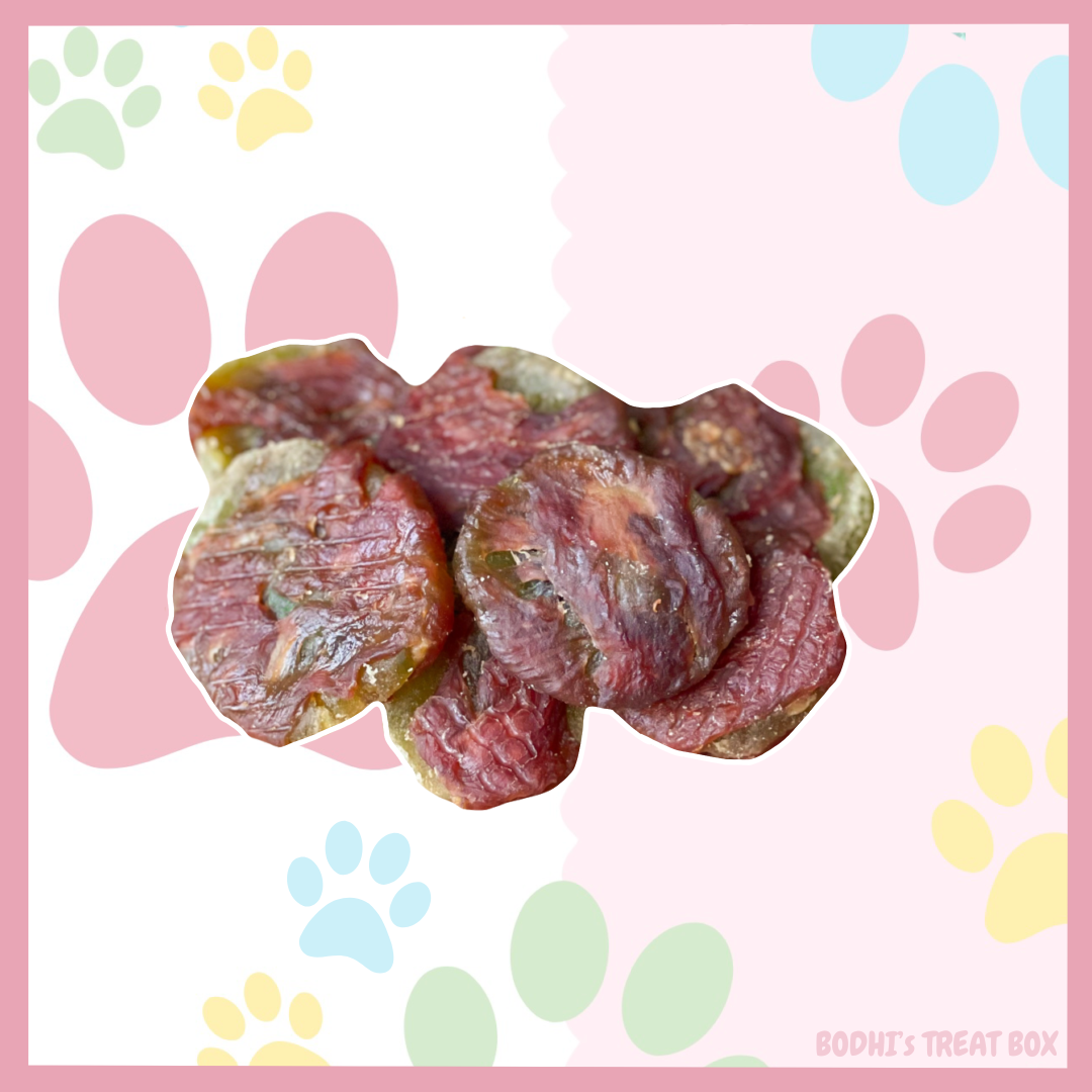🥝🦆 | Kiwi chunks wrapped in Duck breast - 100g Bag