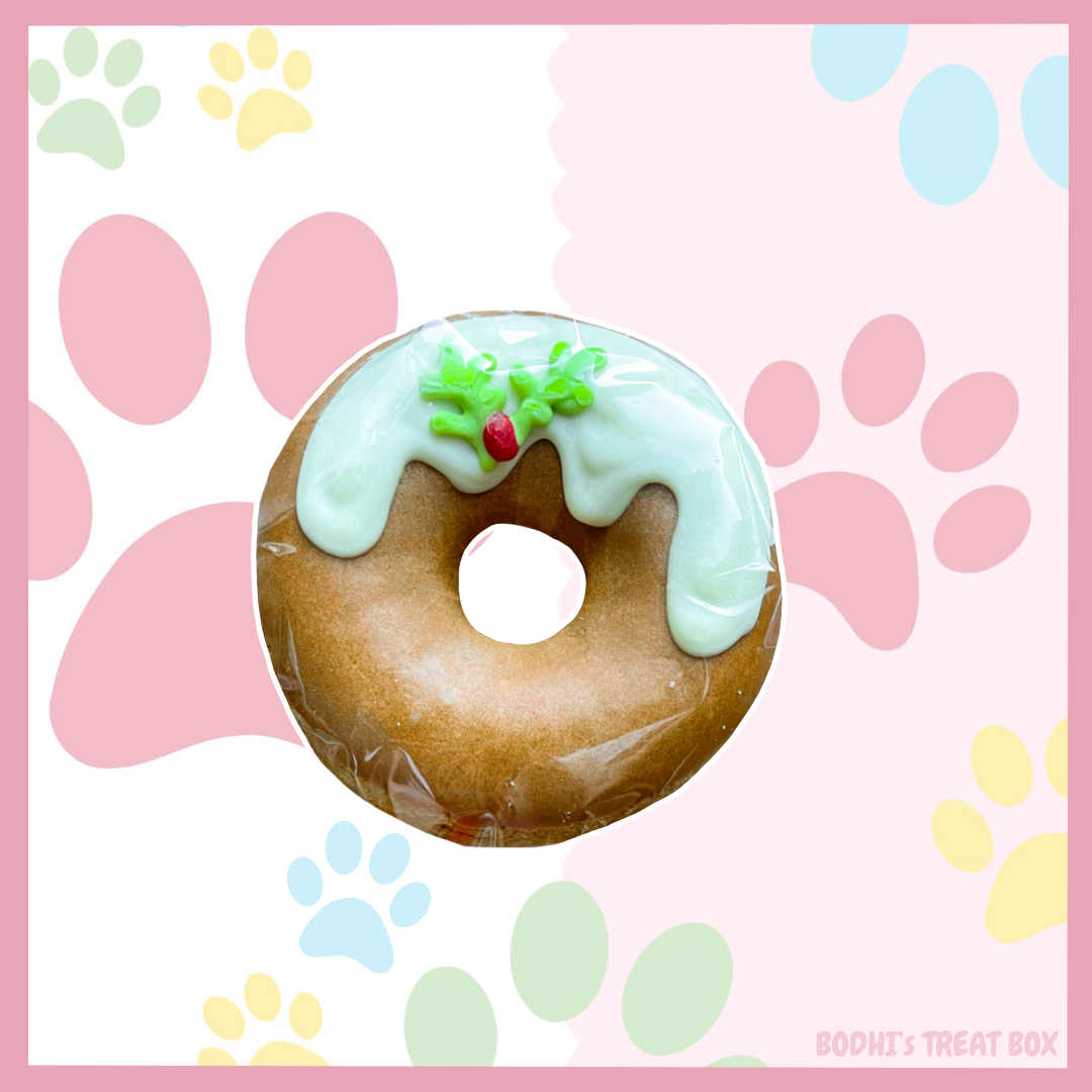 Festive Pud Doggy Donut Iced Biscuit 🎄| Nelson’s Treats
