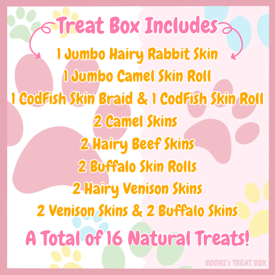 💝 | ‘The Skins Box’ Natural Treat Box For Dogs - (Includes 16 Treats)