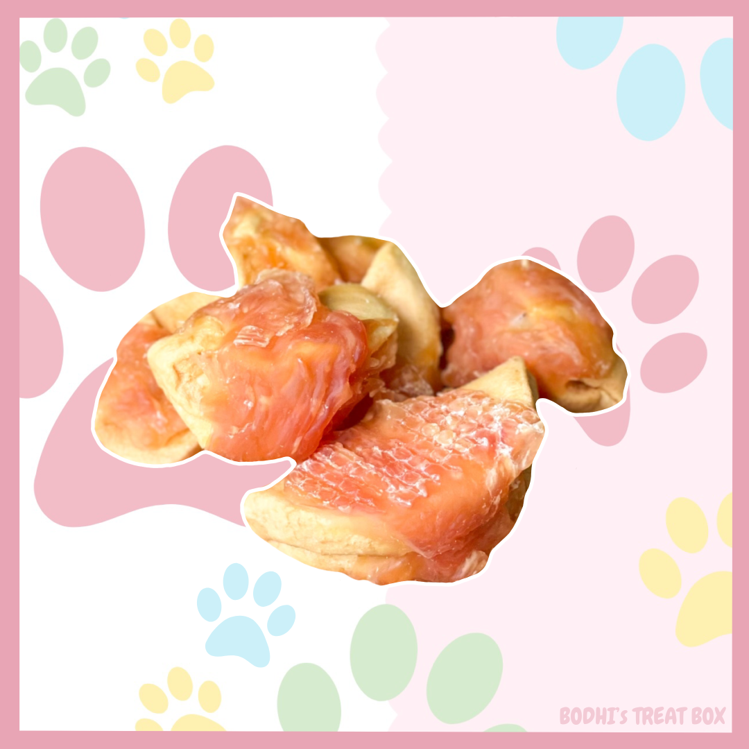 🐥🍎 | Apple chunks wrapped in Chicken breast - 80g Bag